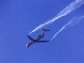 B-727 in flight during vortex study