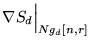 $ \nabla S_d \Big\vert _{N g_d[n,r]}$